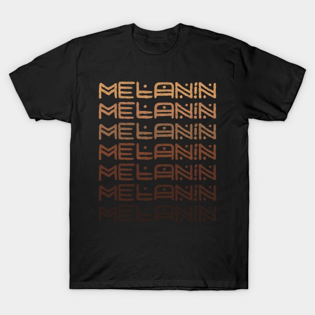 Melanin shades africa lettering T-Shirt by opippi